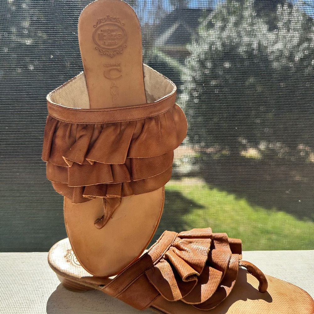 Jeffrey Campbell Ibiza Last Ruffle Thong Sandals
